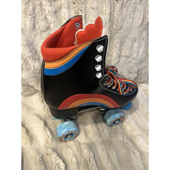 Moxi Rainbow Rider Roller Skates Asphalt Black Women's Size 6 VG Plus Condition - Picture 3 of 9